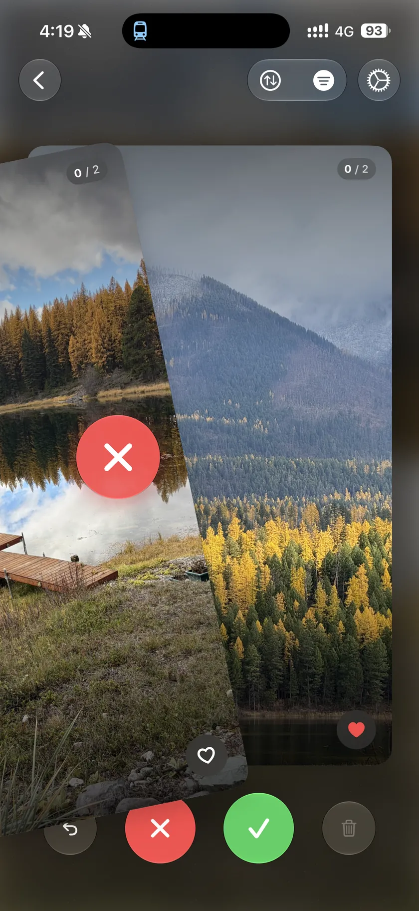 Swipe — keep or delete photos with a visual card deck.